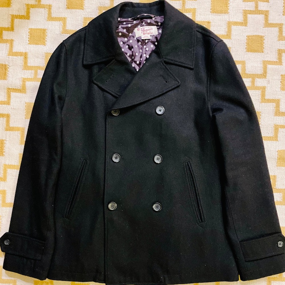Original Penguin - Double Breasted Pea Coat - Wool Blend